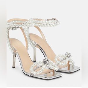 Mach and Mach Faux Pearl Leather Sandal